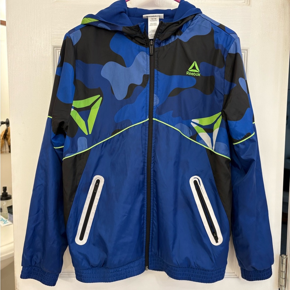 Reebok Blue and Black Kids Raincoat
